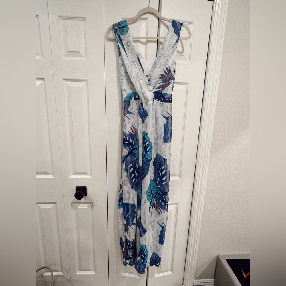 NWT Large floral pantsuit open back women’s